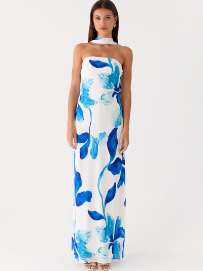 Peppermayo Ashelle Chiffon Maxi Dress - Cerulean Bloom