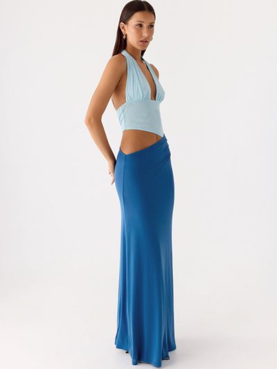 Peppermayo Saresther Halter Neck Maxi Dress - Blue