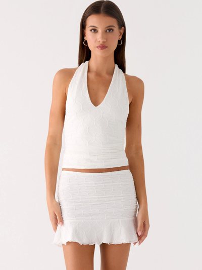 Peppermayo Lavena Halter Top - White