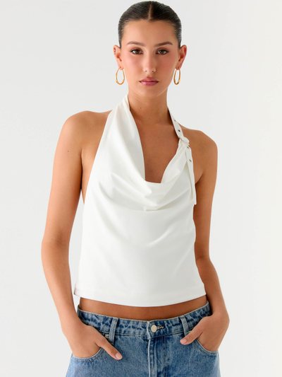 Peppermayo Zaylee Belt Cowl Top - White
