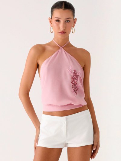 Peppermayo Sweet Skies Halter Top - Pink