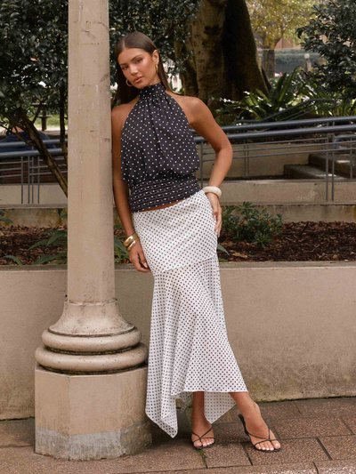 Peppermayo Buffy Maxi Skirt - White Polkadot