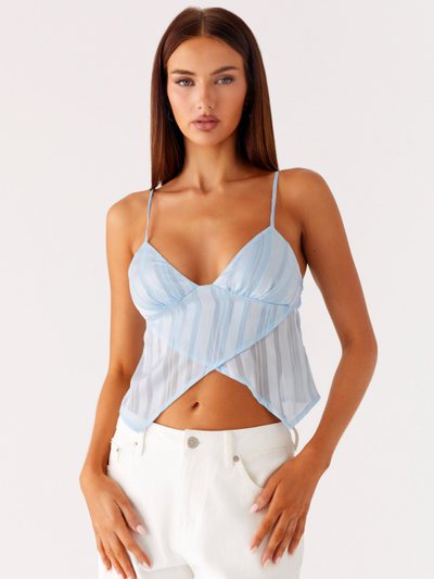 Peppermayo Glynne Frill Top - Baby Blue