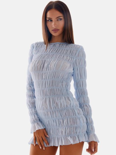 Peppermayo Jasy Long Sleeve Mini Dress - Sky Blue