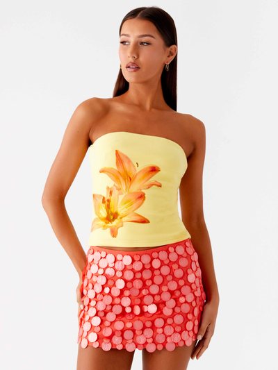 Peppermayo Danta Strapless Top - Yellow