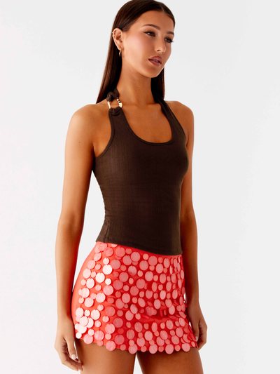 Peppermayo Nera Halter Top - Chocolate