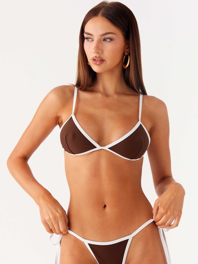 Peppermayo Gina Triangle Bikini Top - Chocolate