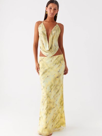 Peppermayo Kylo Low Rise Maxi Skirt - Yellow Tie Dye