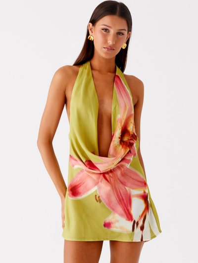 Peppermayo Varindra Cowl Mini Dress - Jungle Floral