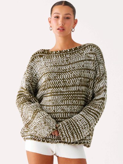 Peppermayo Darla Oversized Knit Jumper - Khaki