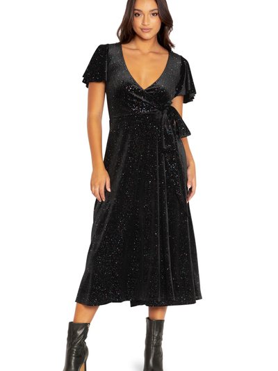 Blackmilkclothing All That Glitters Velvet Wrap Midaxi Dress