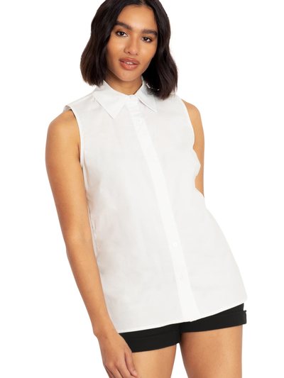Blackmilkclothing White Sleeveless Shirt