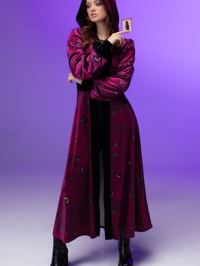 Blackmilkclothing Robe of Eyes Hooded Maxi Jacket