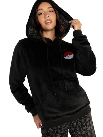 Blackmilkclothing Poké Ball Mono Fluffy Hoodie