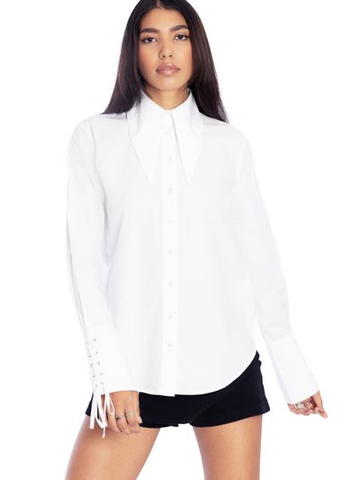 Blackmilkclothing Ceremony Lace Up Back Shirt