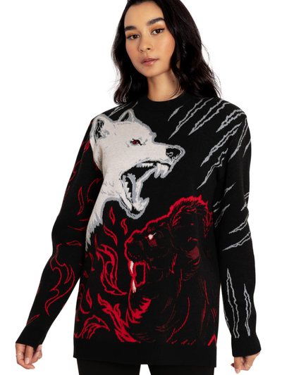 Blackmilkclothing Stark Vs Lannister Oversized Knit Sweater