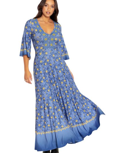 Blackmilkclothing Margaery Tyrell Wide Sleeve Maxi Dress
