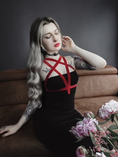 Blackmilkclothing Pentagram Ponte Bodycon Midaxi Dress