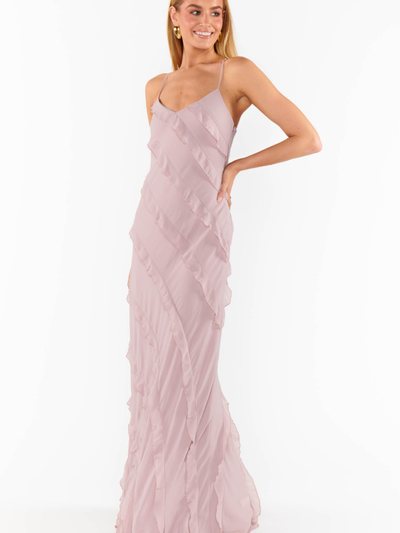 Showmeyourmumu Romance Ruffle Dress ~ Neutral Mauve Chiffon