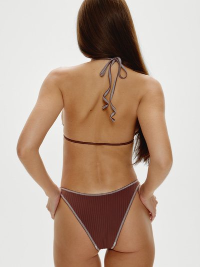 Frankiesbikinis Harper Cheeky Bikini Bottom - Brown Sugar
