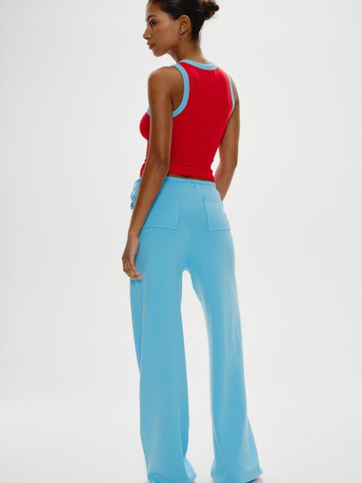 Frankiesbikinis Breeze Low Rise Knit Pants - Blue Vanilla
