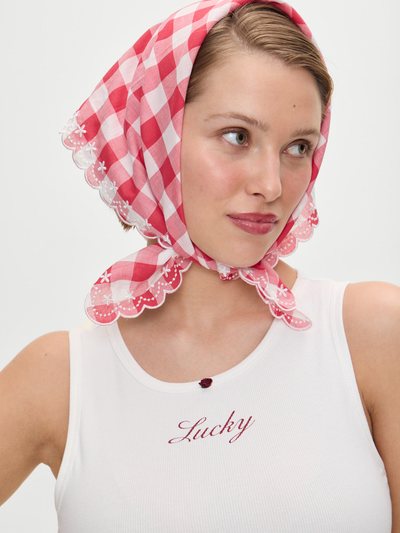 Frankiesbikinis x BELLA HADID Little Miss Head Scarf - Malibu Picnic