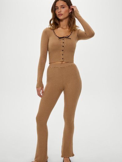 Frankiesbikinis x BELLA HADID Texas Knit Pants - Caramel