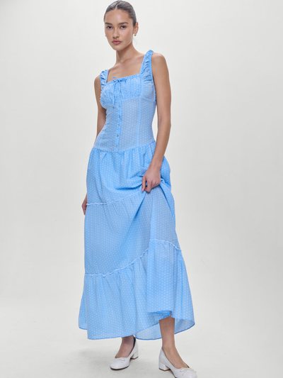 Frankiesbikinis Christabelle Polka Dot Maxi Dress - Raindrop