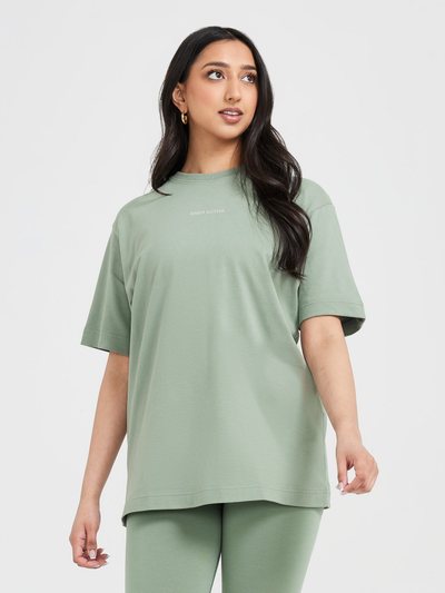 Oneractive Classic Mirror Graphic Oversized T-Shirt | Washed Sage