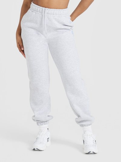 Oneractive All Day Varsity Oversized Joggers | Light Grey Marl