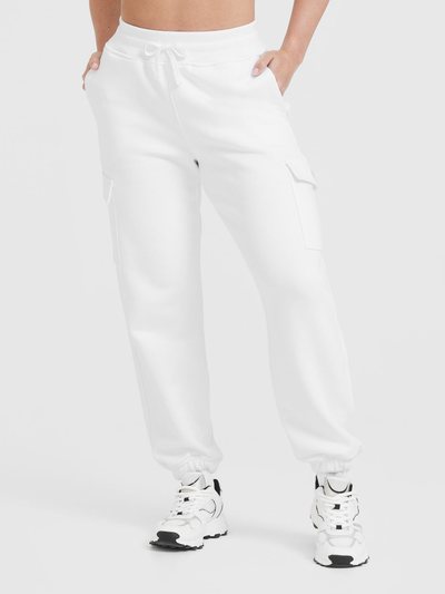 Oneractive All Day Lightweight Cargo Joggers | White