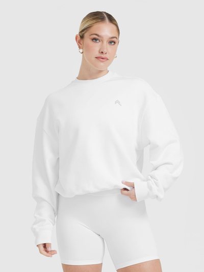 Oneractive All Day Lightweight Oversized Sweatshirt | White