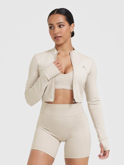 Oneractive Timeless Crop Jacket | Sand