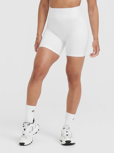 Oneractive Timeless High Waisted Shorts 6" | White