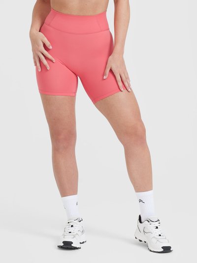 Oneractive Timeless High Waisted Shorts 6" | Amplify Pink