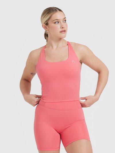 Oneractive Timeless Square Neck Mid Vest | Amplify Pink