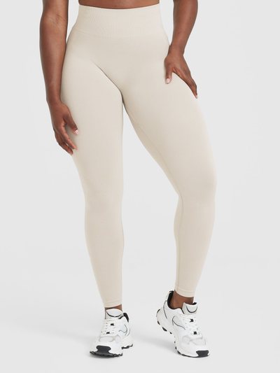 Oneractive EffortlessLift™ Seamless Leggings with White Logo | Sand