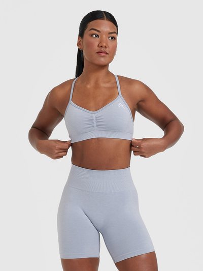 Oneractive EffortlessLift™ Strappy Bralette with White Logo | Metal Grey