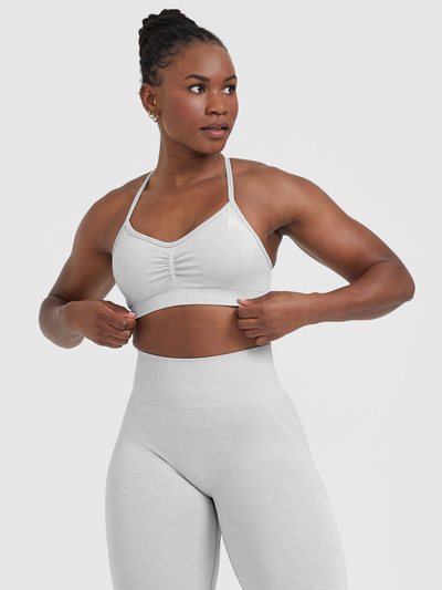 Oneractive EffortlessLift™ Strappy Bralette with White Logo | Grey Marl