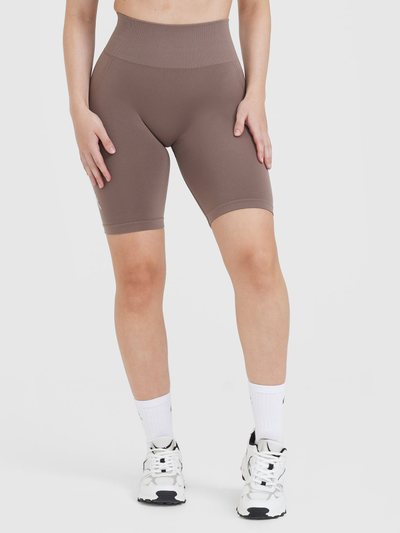 Oneractive EffortlessLift™ Seamless Cycling Shorts | Washed Cool Brown