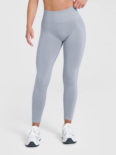 Oneractive EffortlessLift™ Seamless Leggings with White Logo | Metal Grey