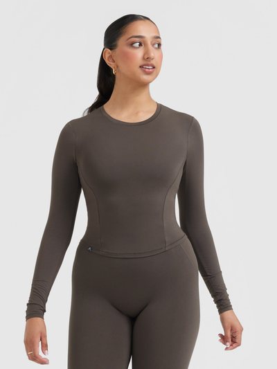 Oneractive Mellow™ Soft Mid Long Sleeve Top | Deep Taupe