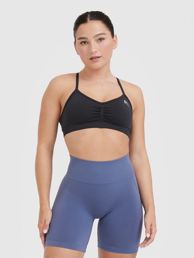 Oneractive EffortlessLift™ Strappy Bralette with White Logo | Coal