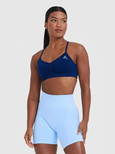 Oneractive EffortlessLift™ Strappy Bralette with White Logo | Midnight