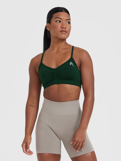 Oneractive EffortlessLift™ Strappy Bralette with White Logo | Evergreen
