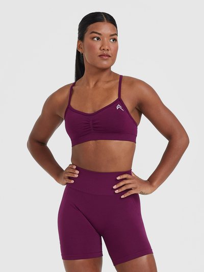 Oneractive EffortlessLift™ Strappy Bralette with White Logo | Ripe Fig