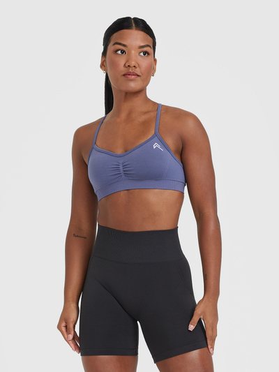 Oneractive EffortlessLift™ Strappy Bralette with White Logo | Slate Blue