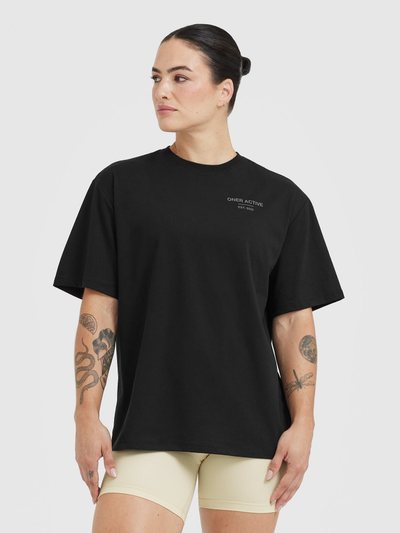 Oneractive Classic Lifters Graphic Oversized Lightweight T-Shirt | Black