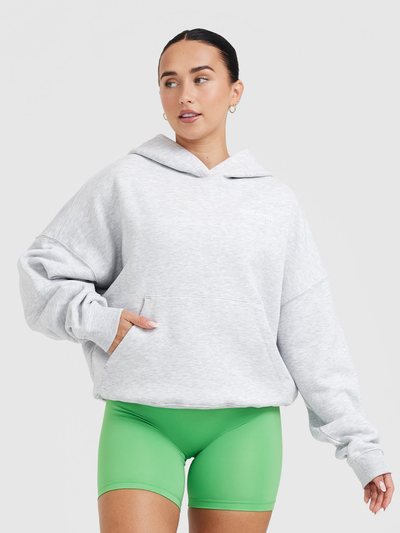 Oneractive All Day Est 2020 Oversized Hoodie | Light Grey Marl