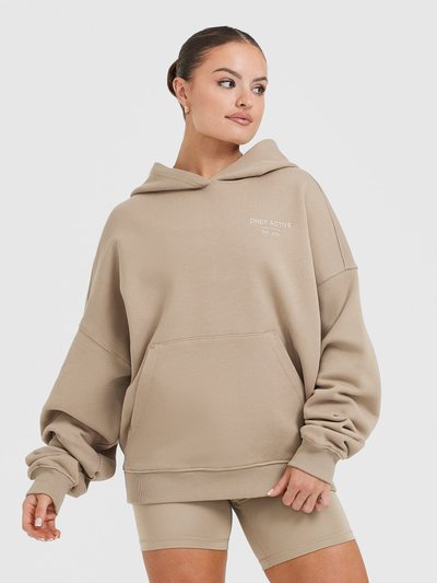Oneractive All Day Est 2020 Oversized Hoodie | Sandstone